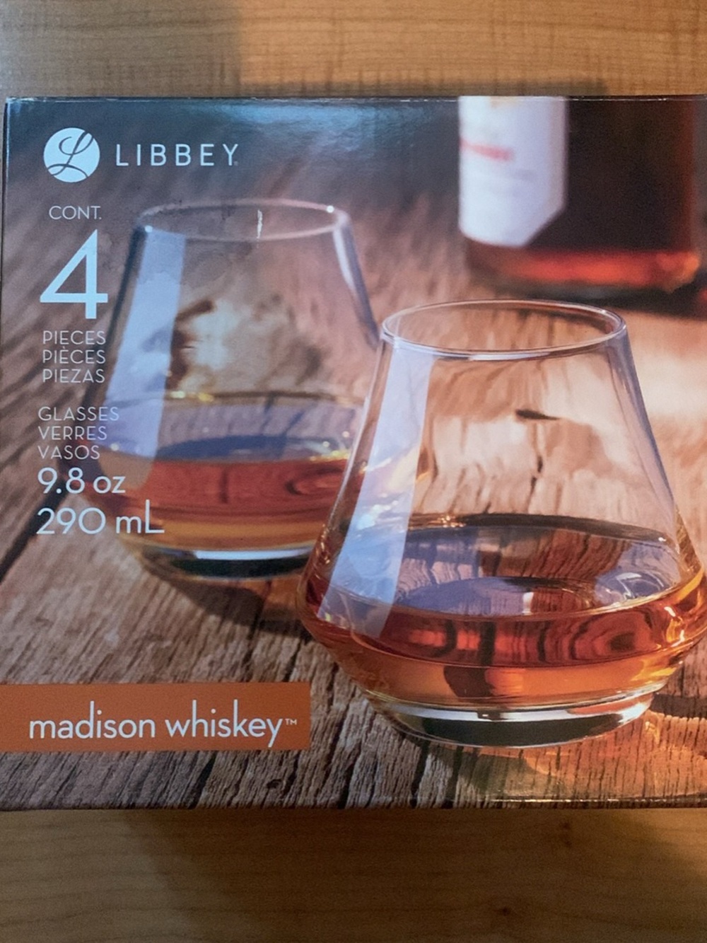 Libbey Clear Madison Whiskey Glasses - Set of 4